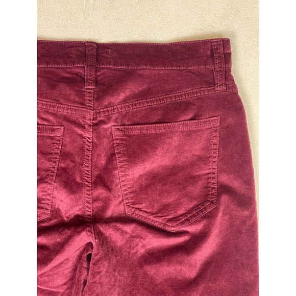 JCREW 9" high-rise toothpick jean in velvet Adult 27 Crimson Maple Womens NWT - Picture 12 of 14